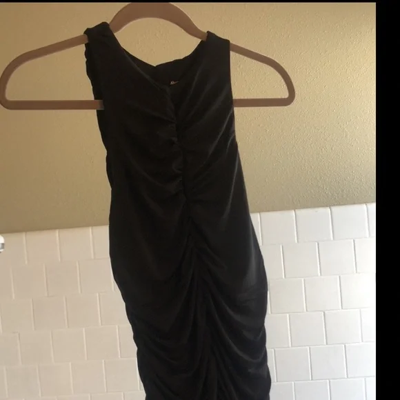ABERCROMBIE Black Ruched Dress NWT - Picture 7 of 13